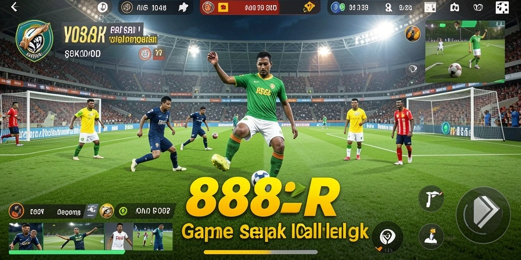 Menampilkan gameplay seru dan kompetitif di lapangan sepak bola.