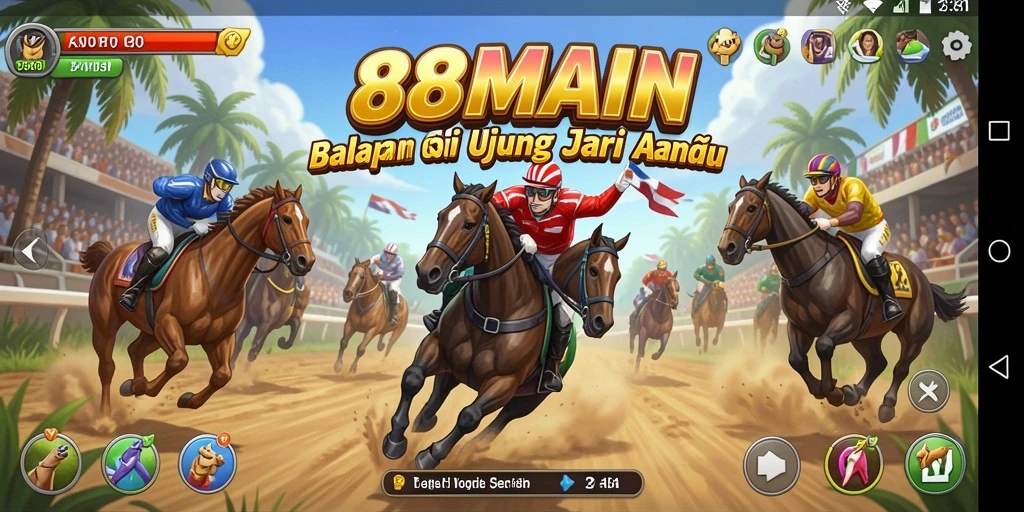 Gameplay seru balapan di 88MAIN dengan mobil cepat.