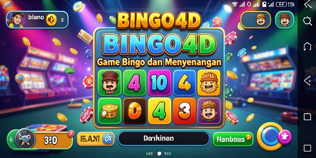 Screenshot gameplay BINGO4D yang menampilkan suasana permainan Bingo yang seru.