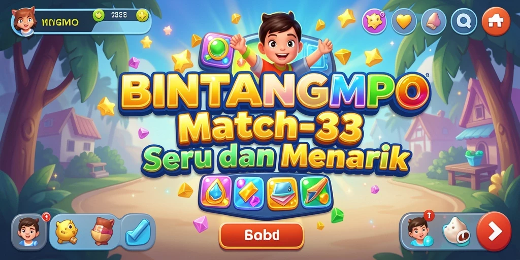 Tampilan gameplay BINTANGMPO yang menarik dalam genre Match-3.