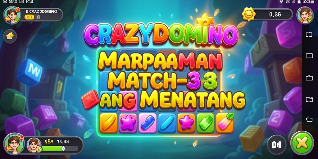 Screenshot gameplay <strong>CRAZYDOMINO</strong> menunjukkan aksi seru dalam mencocokkan domino.
