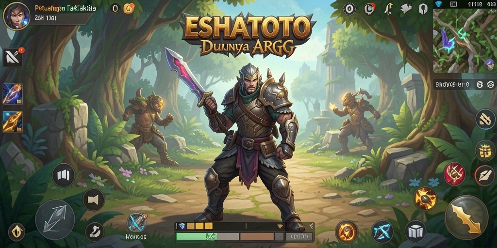 Tampilan gameplay ESHATOTO dengan aksi pertempuran yang mendebarkan.