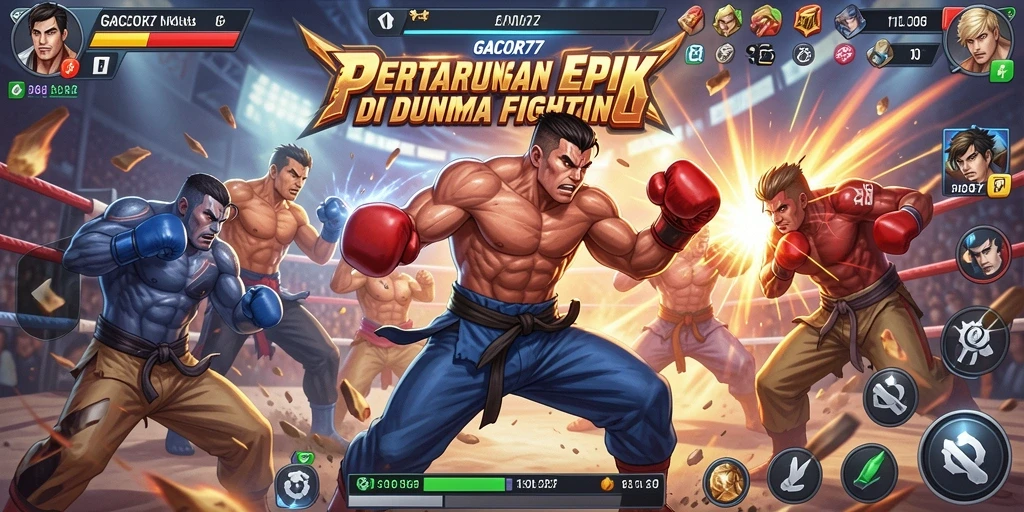Tampilan pertarungan seru di GACOR77.