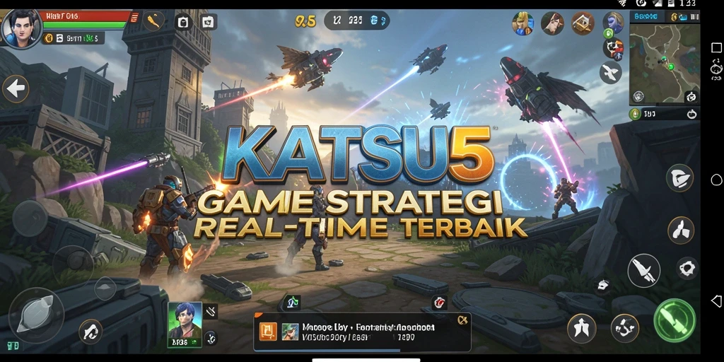 Tangkapan layar utama KATSU5 menunjukkan aksi strategis dalam gameplay.