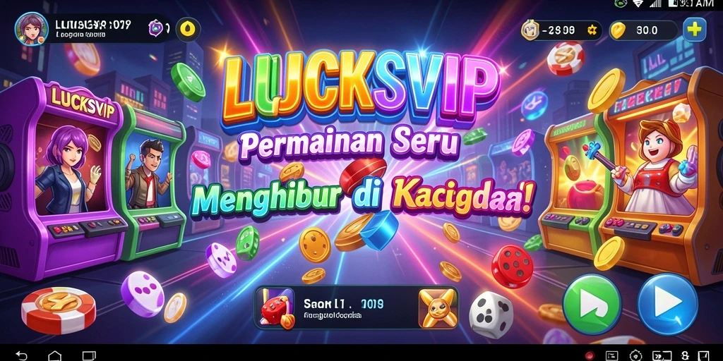Tangkapan layar gameplay LUCKSVIP menampilkan aksi seru dalam permainan Arcade.