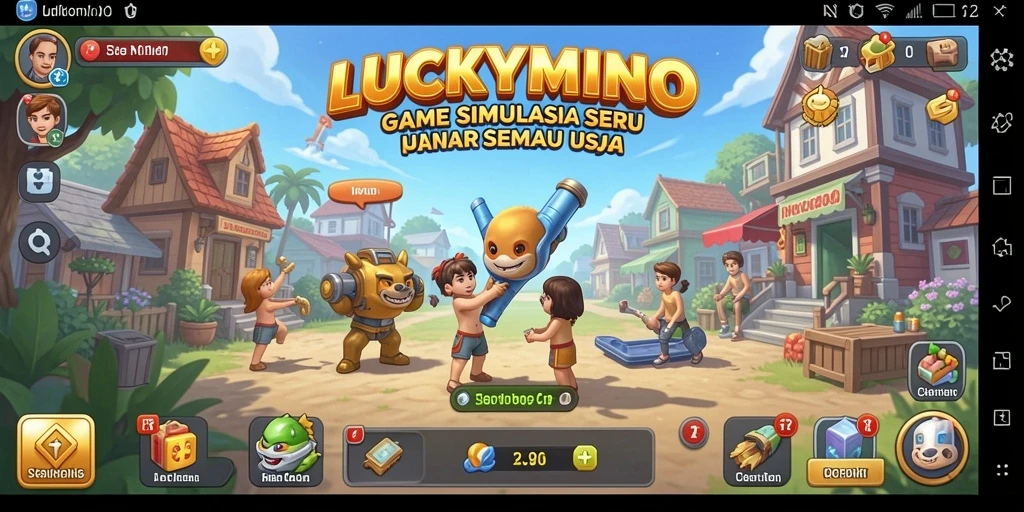Screenshot LUCKYMINO menampilkan gameplay yang penuh warna dan menarik.