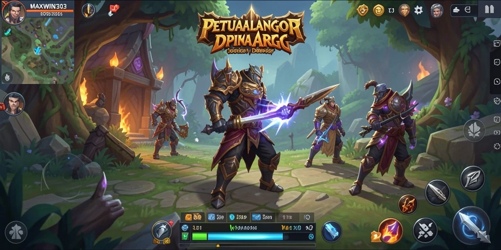 Tampilan seru dalam permainan ARPG penuh aksi.