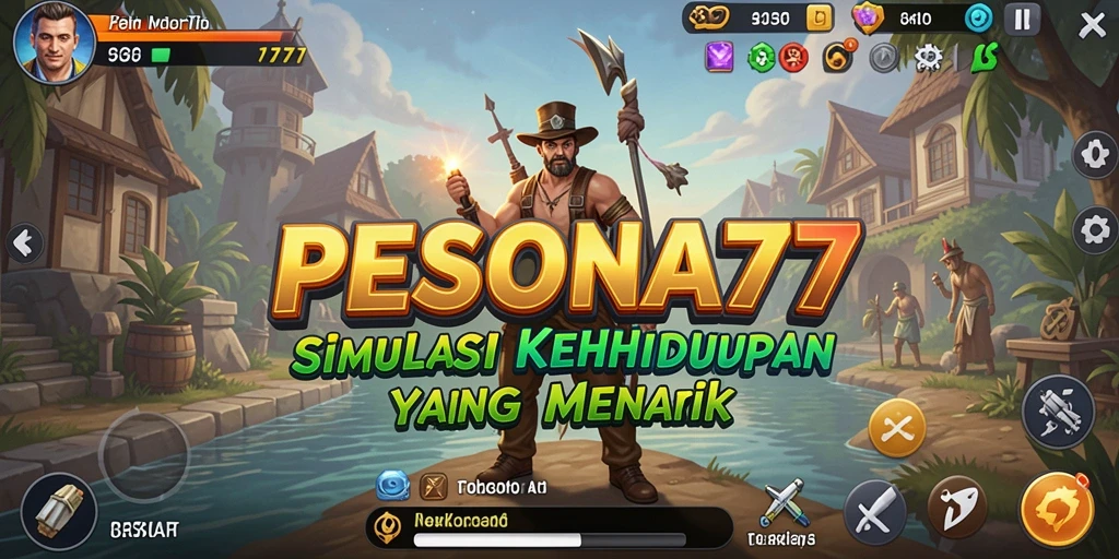 Screenshot gameplay PESONA77 yang menunjukkan interaksi karakter.