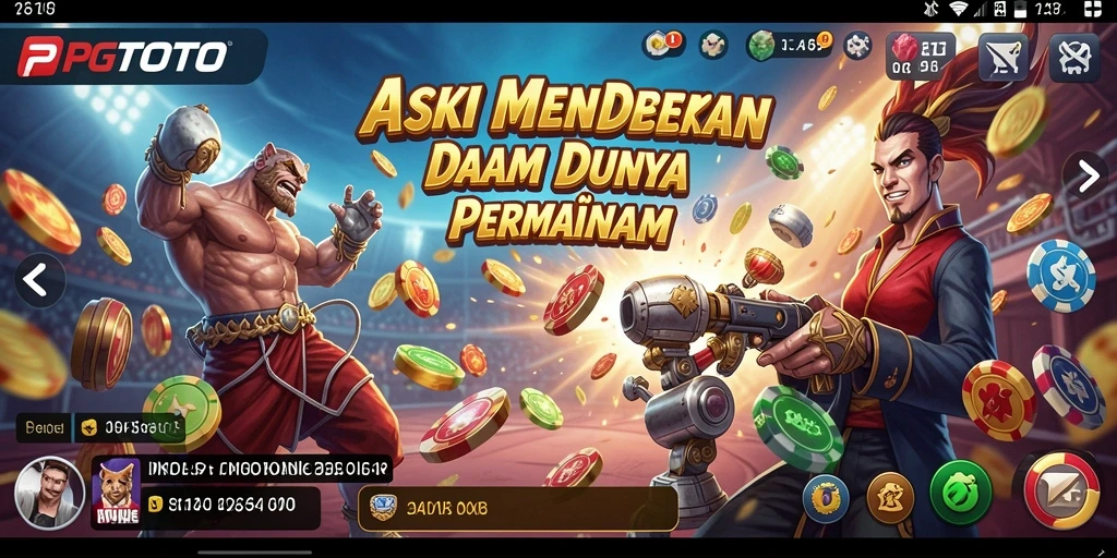 Screenshot PGTOTO menunjukkan aksi mendebarkan dalam gameplay