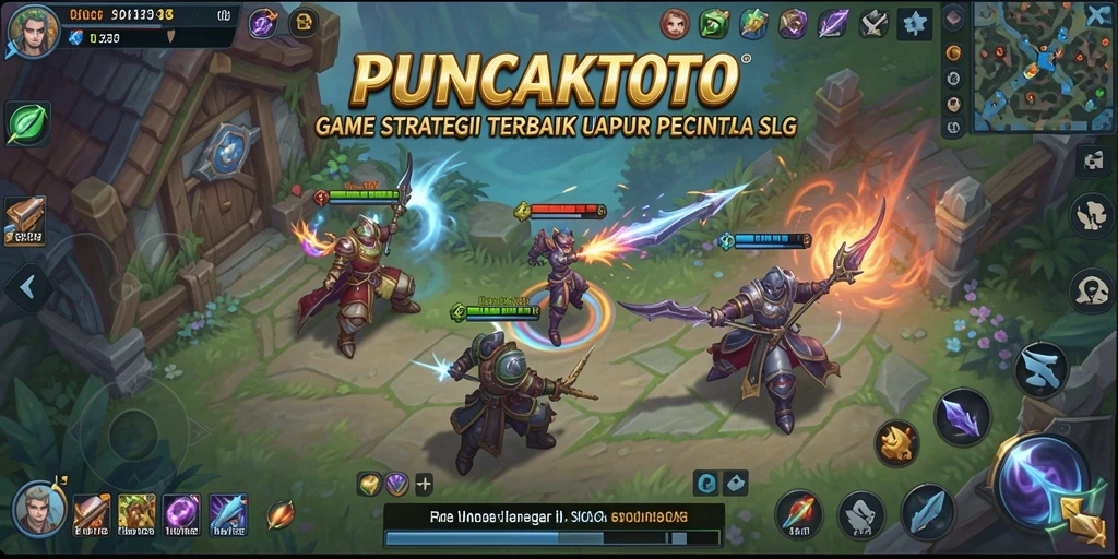 Screenshot gameplay PUNCAKTOTO dengan aksi pertempuran yang mendebarkan.
