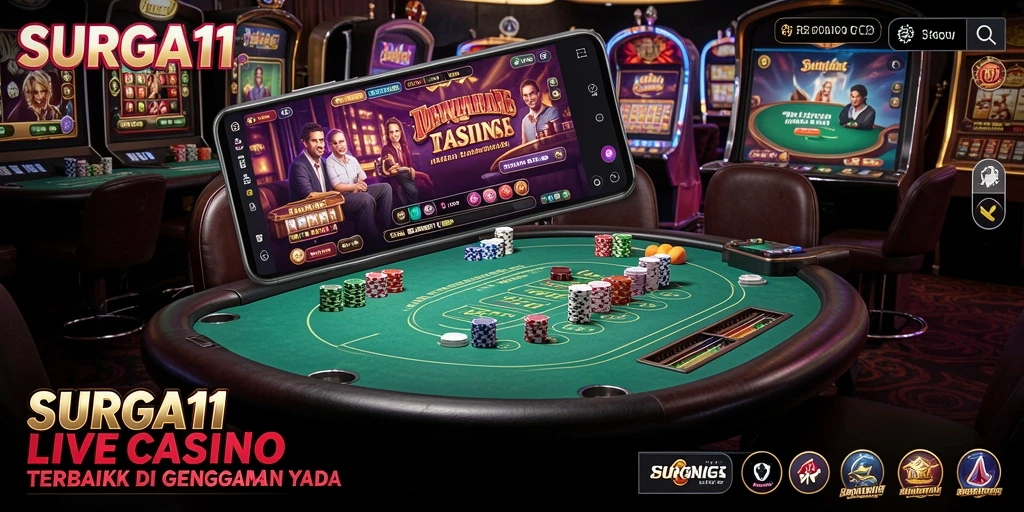 Tampilan menarik dari gameplay Live Casino SURGA11 yang menampilkan dealer profesional.